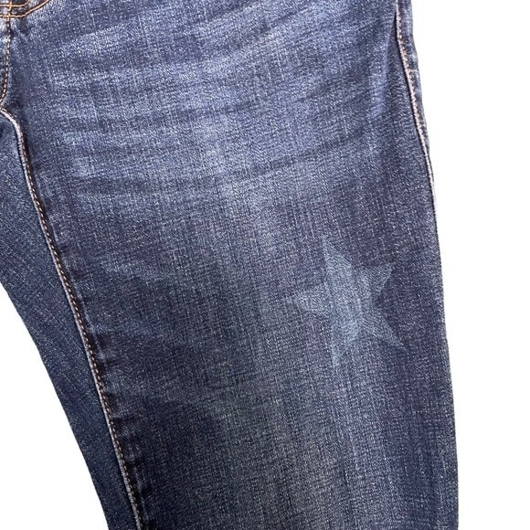Cabi Jeans Slim Boyfriend Celebrity Wash Star Print Raw Hem Denim Women’s Size 0 - Picture 8 of 13